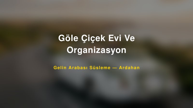 Göle Çiçek Evi Ve Organizasyon Gelin Arabası Süsleme Fiyatları