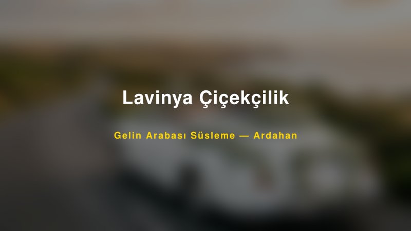 Lavinya Çiçekçilik Gelin Arabası Süsleme Fiyatları